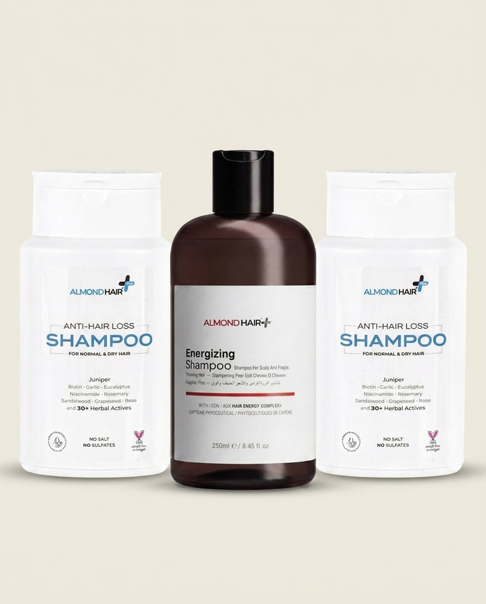 Hair Energy Shampoo Trio | 2× Anti-Hair Loss + 1× Energizing