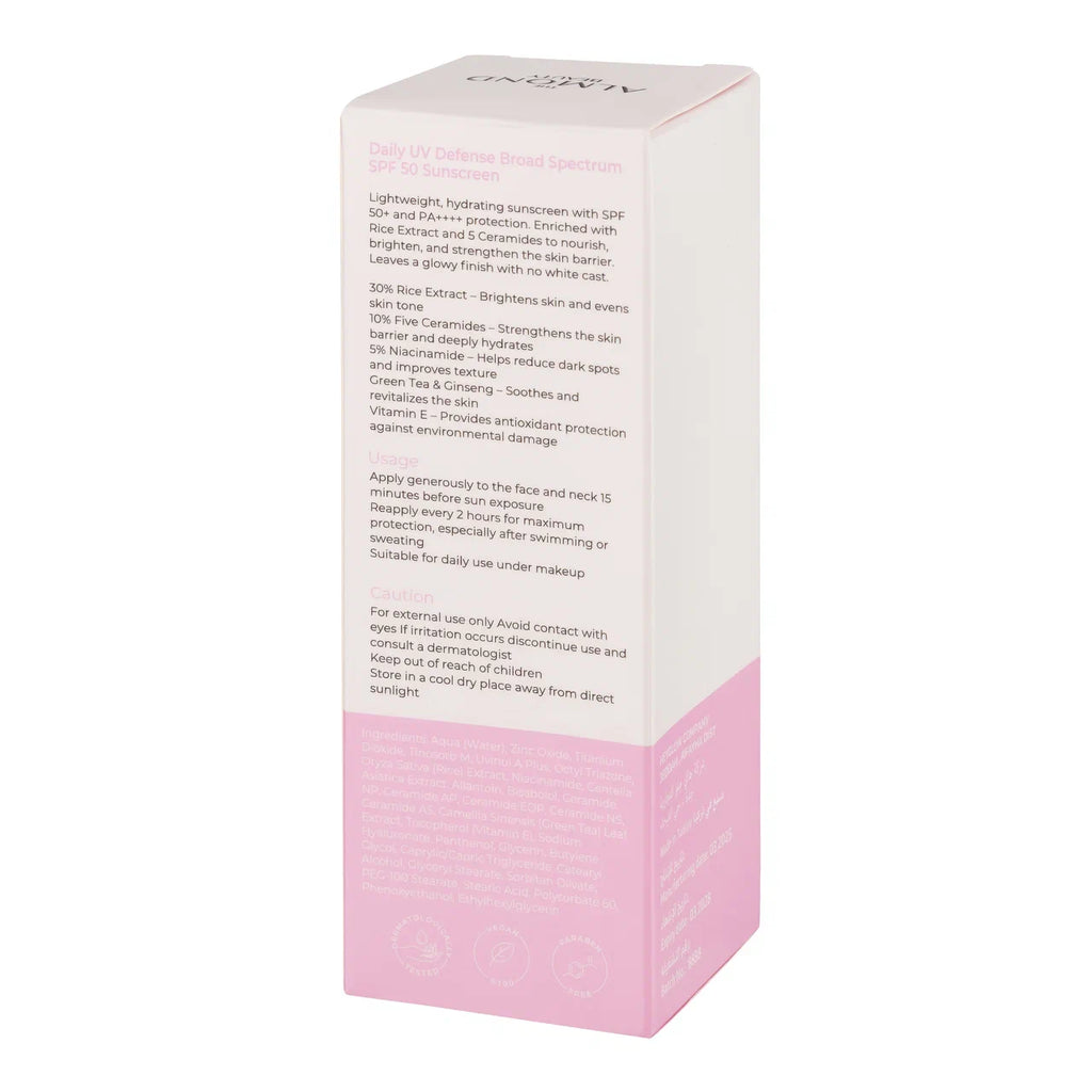 Daily UV Defense Sunscreen SPF 50+ – Rice & 5 Ceramides 50ml